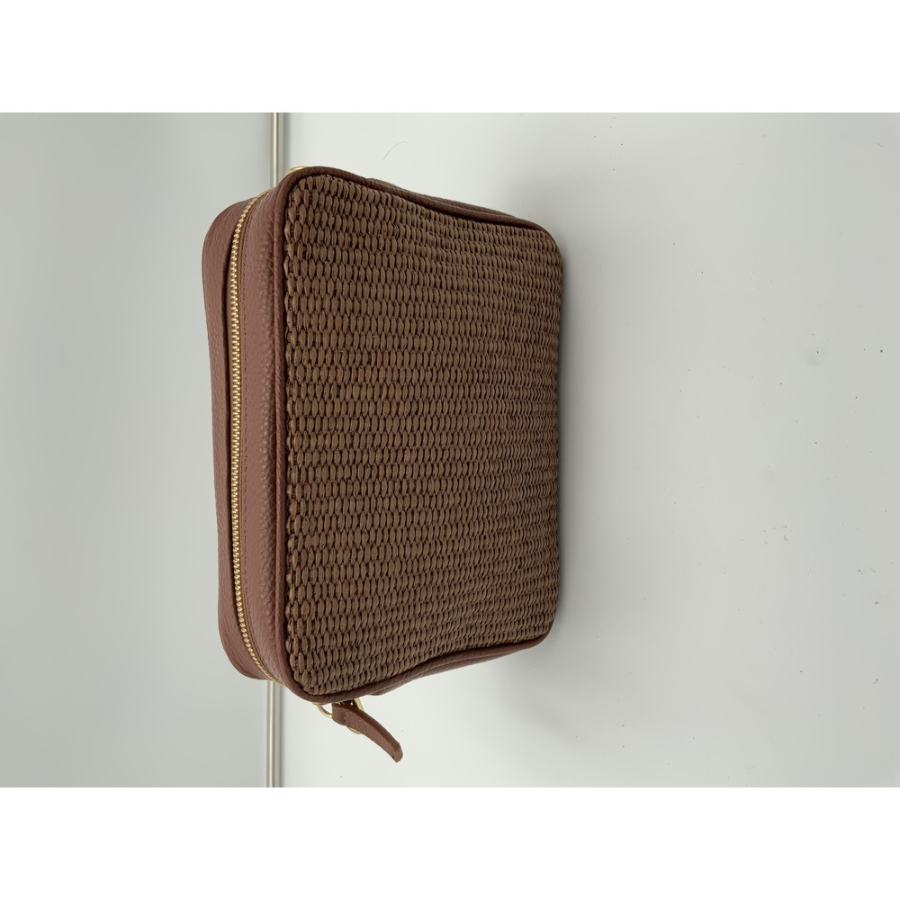 Quince Brown Woven Crossbody Bag